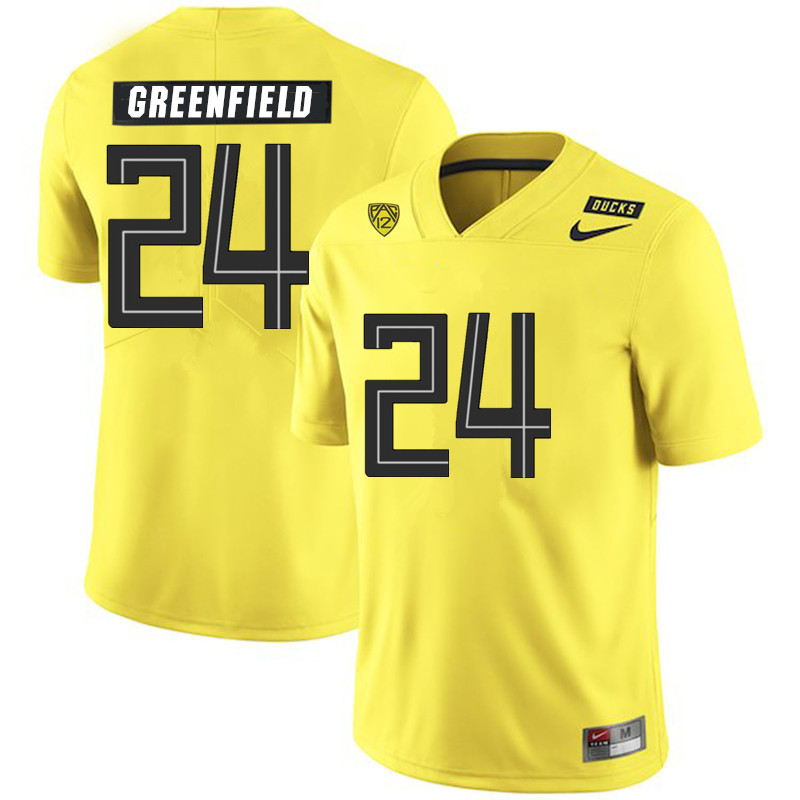 Men #24 JJ Greenfield Oregon Ducks College Football Jerseys Sale-Yellow